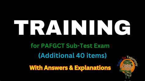 FREE PAFGCT EXAM REVIEWER (Training) .